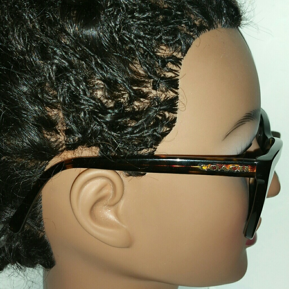 Tortoise Brown Coach Eyeglass Frame & Case - Picture 6 of 7